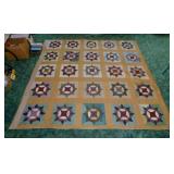 Antique hand stitched Crown Of Thorns quilt,