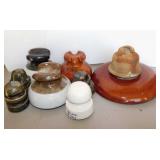 8 porcelain insulators: Giant 10" Ohio Brass Co.