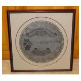 Antique Regina music box disc titled