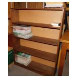 Wooden 4 shelf bookcase, 36" x 9.5" x 47.5" - The