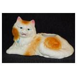 Kitschy ceramic Persian cat kitten planter, 10"