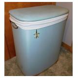 Mid Century Hawkeye vinyl laundry hamper, 21.5" x