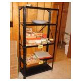 Metal 5 shelf shelving unit, 30" x 12" x 59"