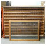 Hand-crafted solid wood showcase cabinet w/ 10