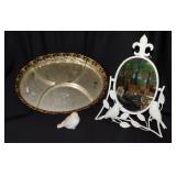 Mirrored dresser tray - Metal framed dresser