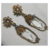 Rare pair signed Miriam Haskell Austrian crystal