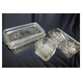 Vintage glass refrigerator dishes - Set of 6 shot