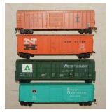 10 railroad train box cars