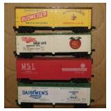9 railroad train advertising box cars
