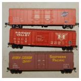 10 railroad train box cars