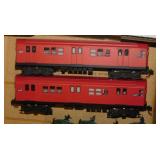 6 railroad train passenger coach cars