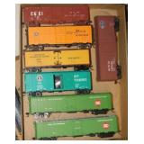 9 railroad train cars