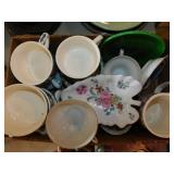 Antique teacups & more, great planters for