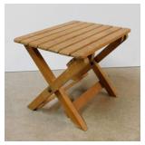 Vintage folding wooden stool, 12" x 9" x 9.5"