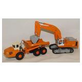 7 diecast construction toys - 6 CAT toy tins,