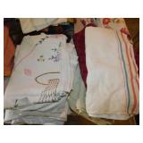 Vintage hand-embroidered linens - Flour sack