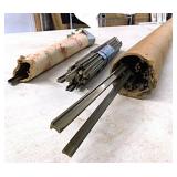 Lots of brass train track rail pieces for custom