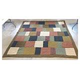 Machine-stitched quilted comforter, 92" x 104"