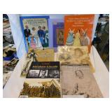 Decorative hat box w/ books on 19th Century