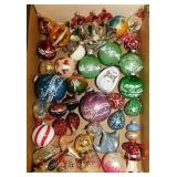 Vintage mercury glass Christmas tree ornaments: