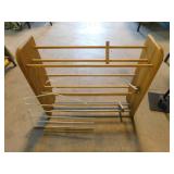 Wooden Dowel Shoe Rack, 22.5" x 6.5" x 19"