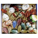 Vintage mercury glass Christmas tree ornaments: