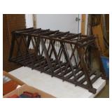 2 wooden railroad train trestle bridges,