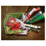 18 gal. tote of  Christmas gift wrapping paper -