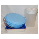 Plastic food storage: Pitcher, cookie carrier