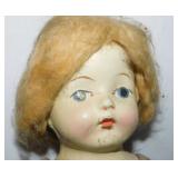 5 antique composite baby dolls, tallest is 23",