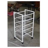 Rolling metal 5 storage basked unit,