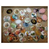 Vintage painted cabochon portrait plaques for