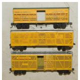 11 railroad train box cars