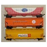 14 railroad train box cars