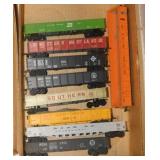 11 railroad train cars