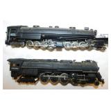 6 railroad train locomotive & tender cars