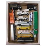 13 HO scale trucks and buses