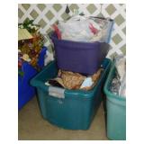 2 storage totes full of lace trim - historical