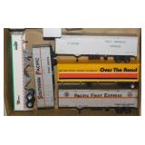 14 HO scale semi tractor trailers