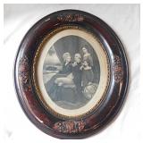 President George Washington family print in