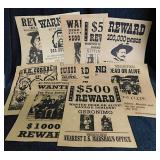 12 vintage-look wanted posters from days gone by