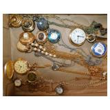 Ladies pocket watch necklaces