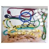Glass bead necklaces
