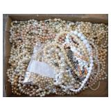 Beaded faux pearl necklaces