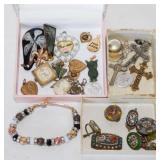 Italy millefiori glass jewelry, cross pendants,