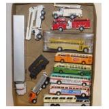 12 HO scale trucks & buses
