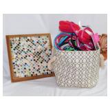 50+ girls headbands in canvas tote & Vintage