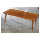 Nice mid-century Danish teak wood coffee table w/