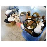 Vintage hat stands - Straw hats in boxes -