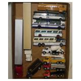 12 HO scale trucks & buses